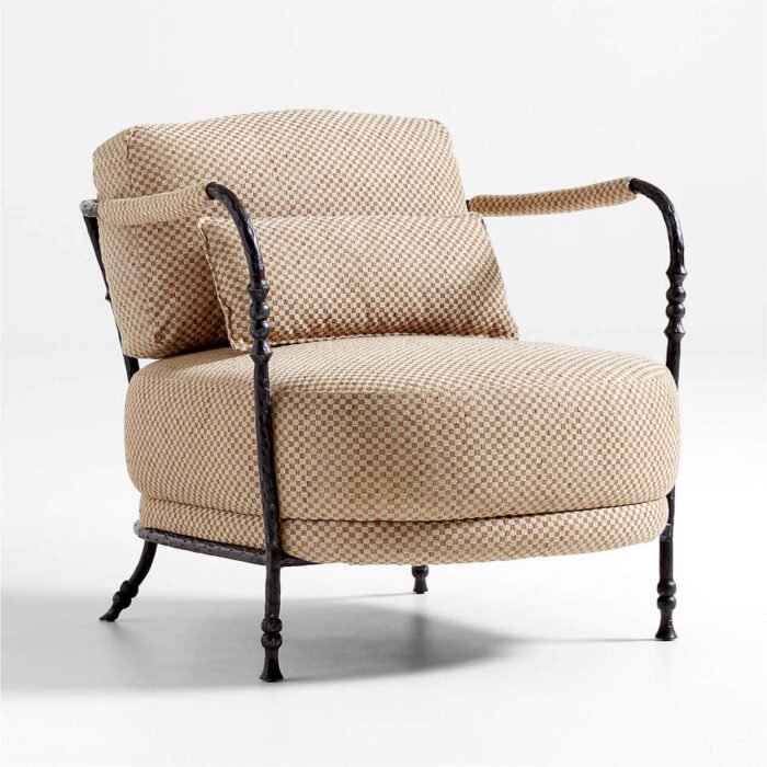 Fauteuil d'appoint sculptural en métal Muirfield